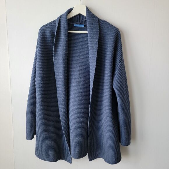 J.mclaughlin womens Ribbed Knit Open Front Cardigan Sweater size M cozy - Picture 1 of 7